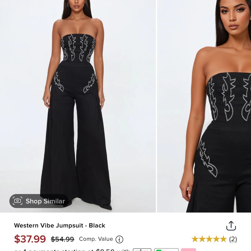 Black Strapless Jumpsuit